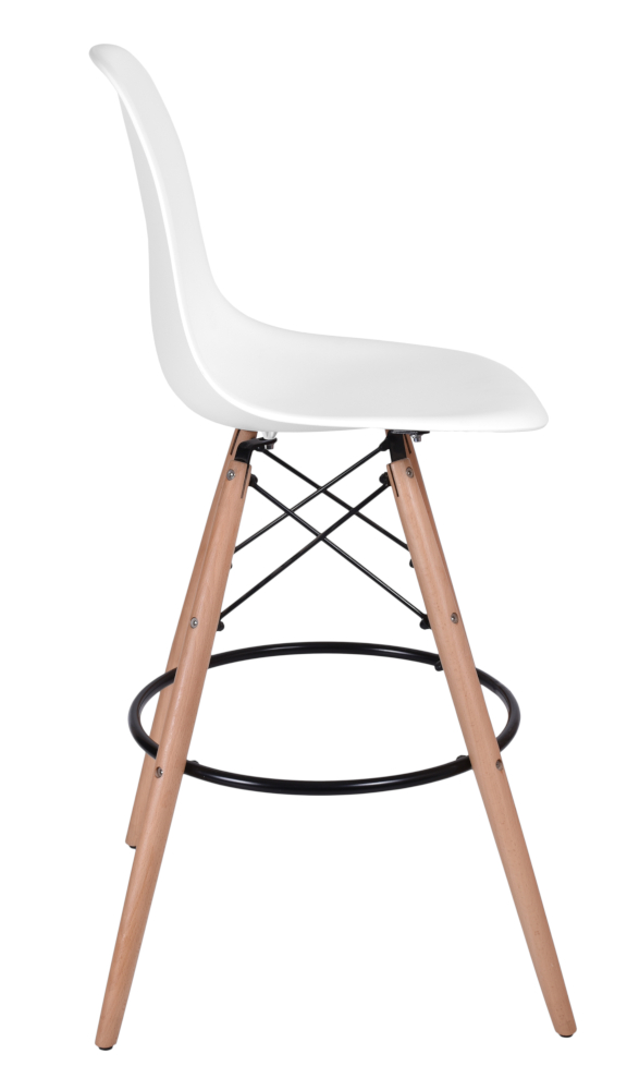 Hoker krzesło barowe DSW AZCA białe