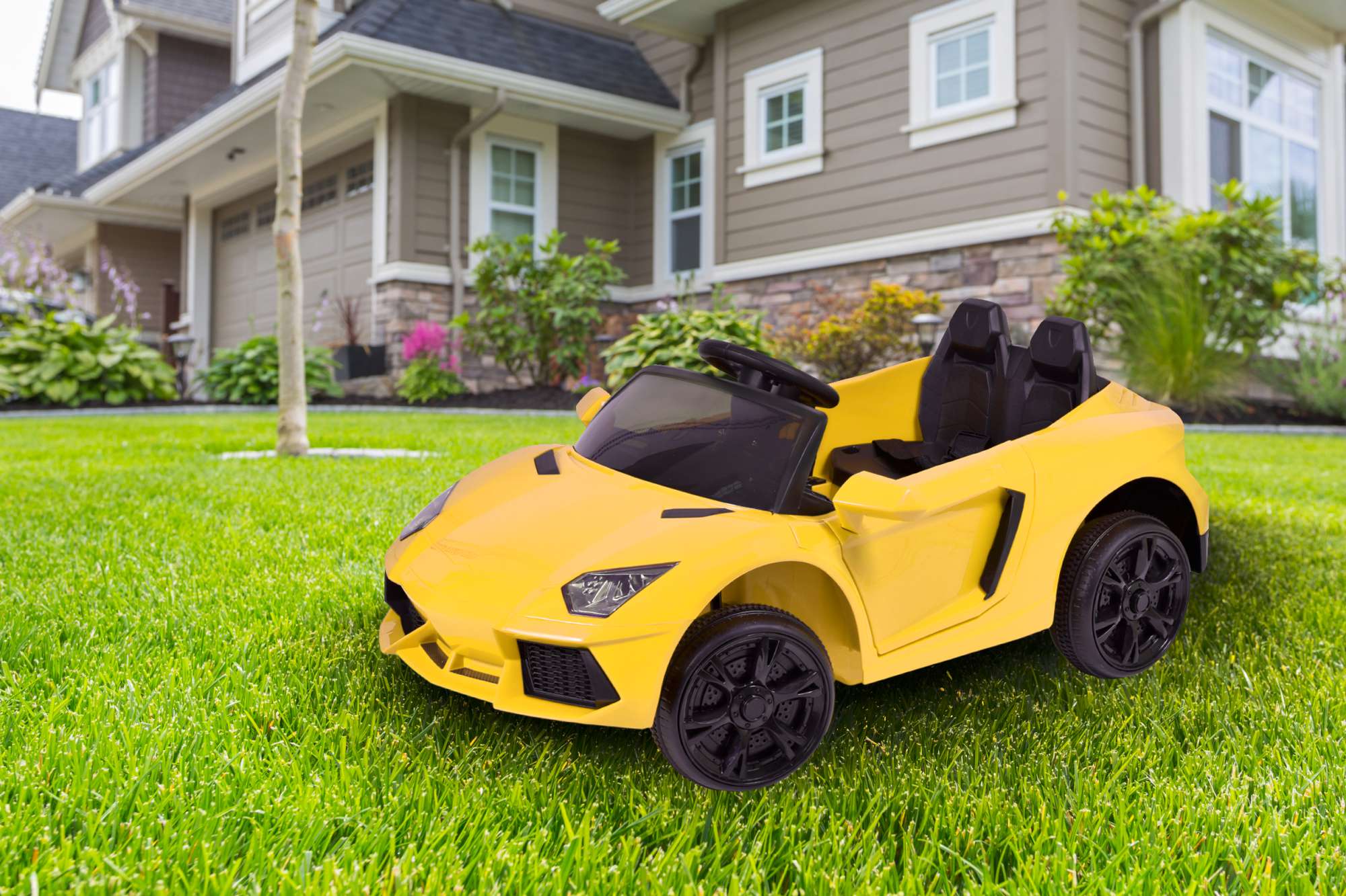 Samochodzik elektryczny styl Lamborghini żółty