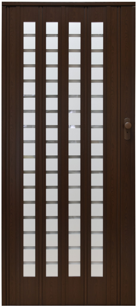Drzwi harmonijkowe 015 B01 - 86 cm - 7291 orzech mat