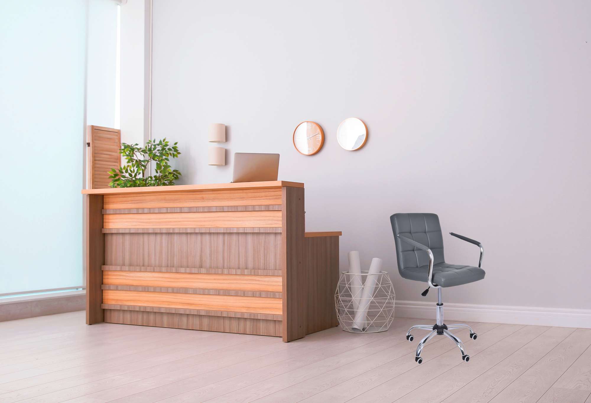 Fotel biurowy kosmetyczny Silene szary