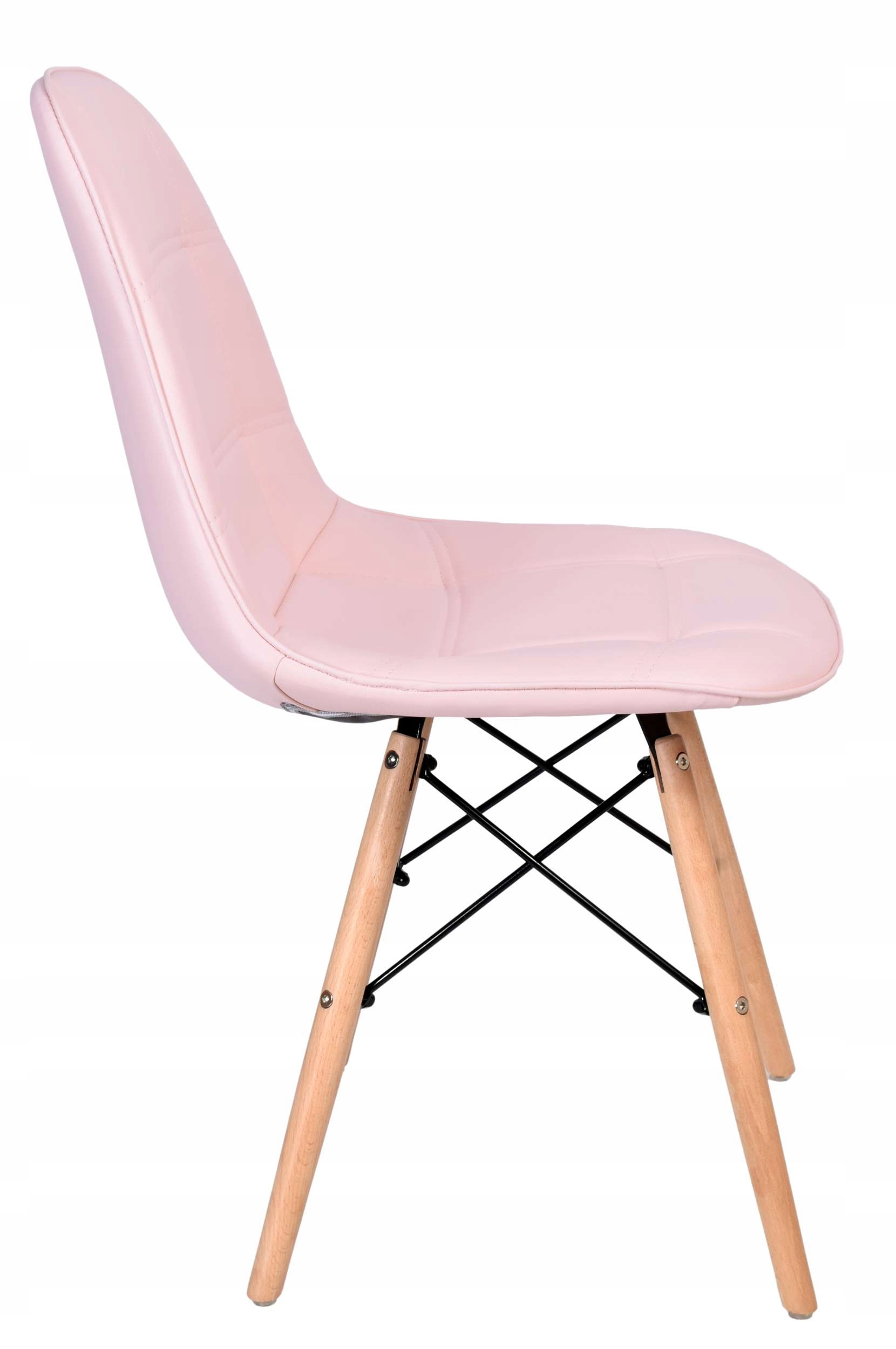 Krzesło nowoczesne tapicerowane LYON DSW rozowe