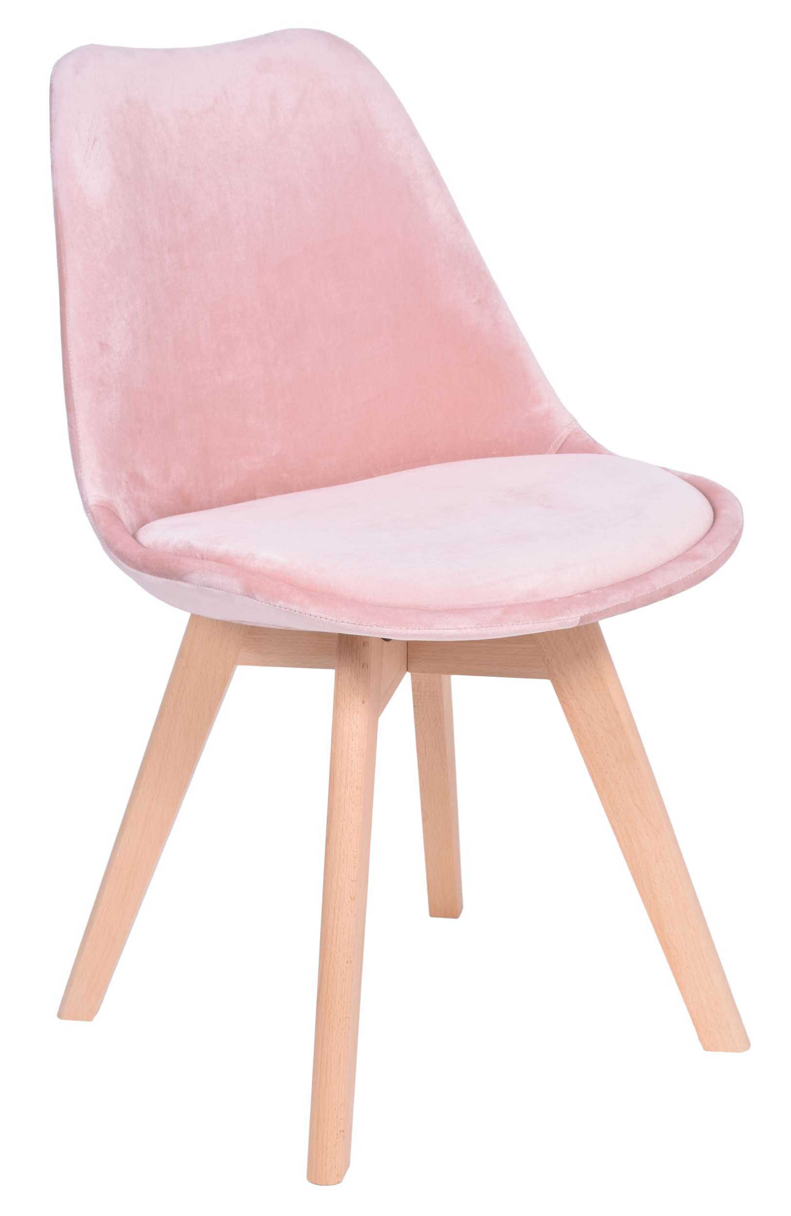 Nowoczesne krzesło DSW LOGAN VELVET różowe